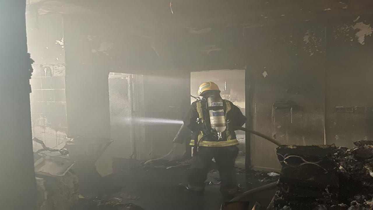 إصابة 6 أشخاص في حريق شقة سكنية بجيزان