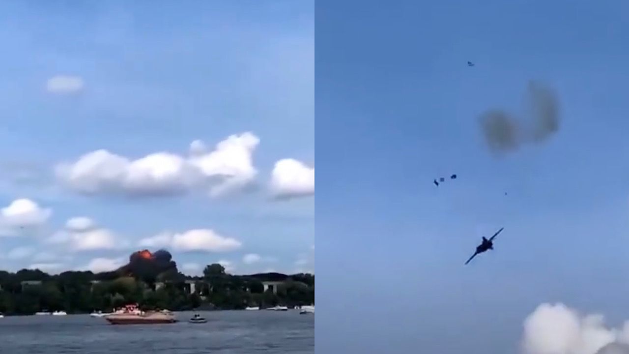 تحطم مقاتلة MiG-23 أثناء عرض جوي في ولاية ميشيغان .. فيديو