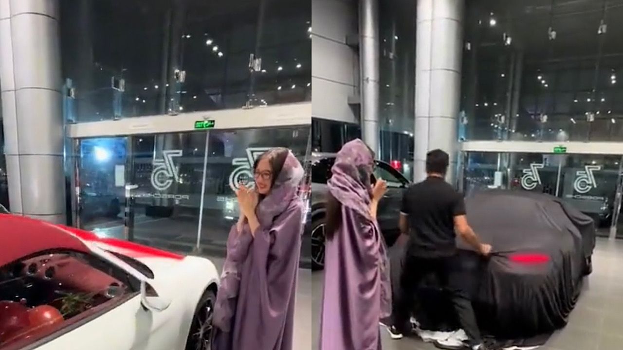 فتاة تفاجئ صديقتها بسيارة جديدة في عيد ميلادها .. فيديو