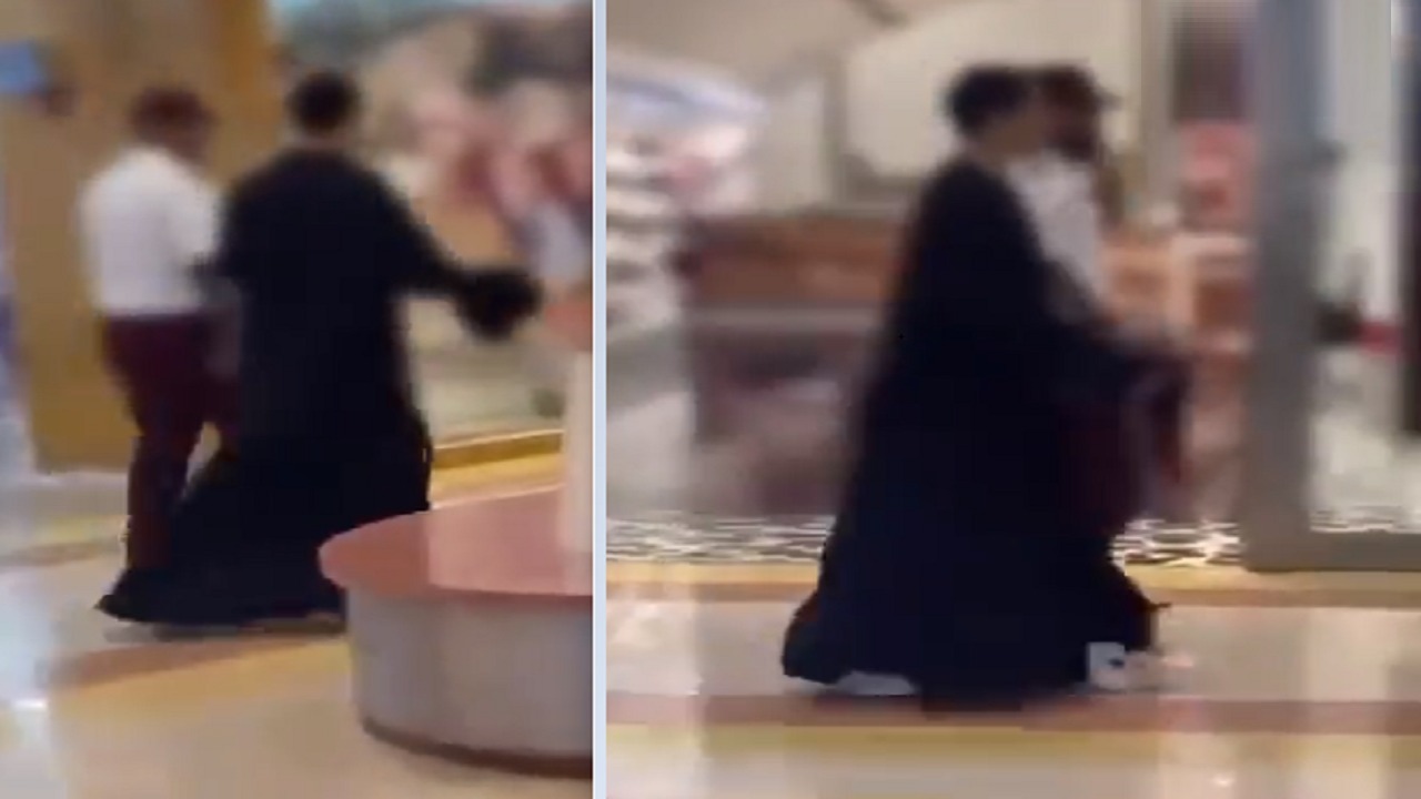 الإطاحة بمرتدي العباءة النسائية في مركز تجاري بـ الخبر..فيديو