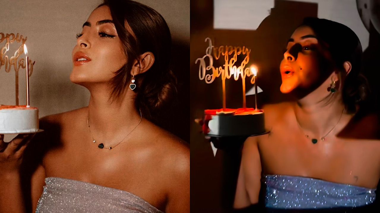 جود عزيز تحتفل بعيد ميلادها بفستان مثير .. فيديو