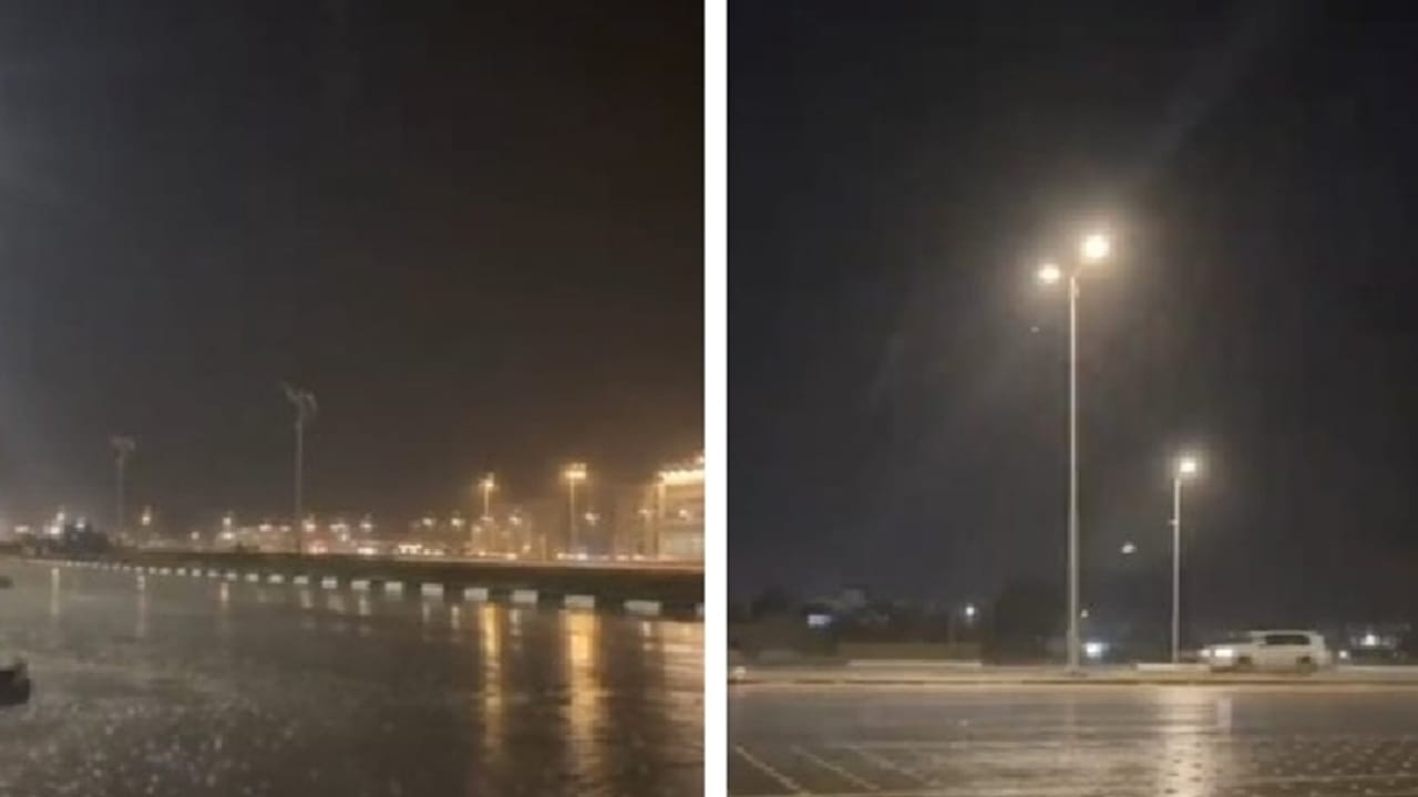 تساقط أمطار غزيرة على محافظة الليث .. فيديو