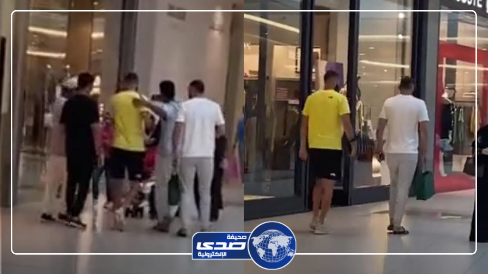 كريم بنزيما خلال تجوله بأحد المجمعات التجارية في جدة .. فيديو