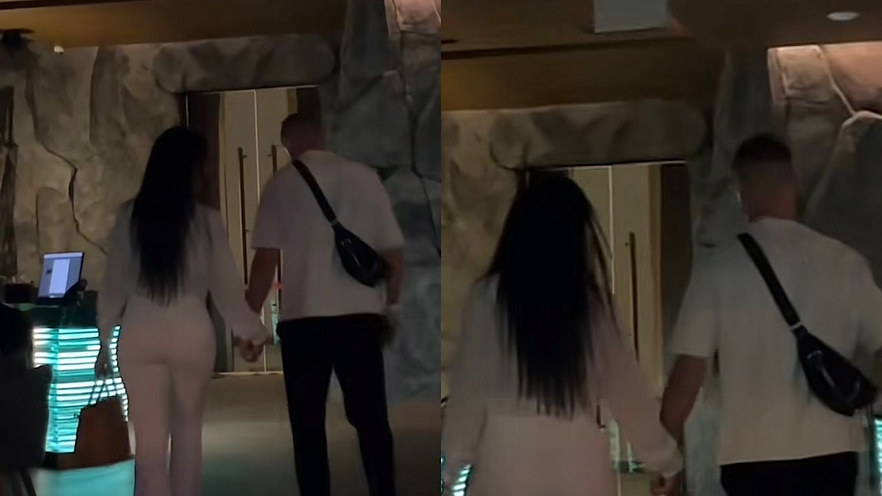 رونالدو برفقة جورجينا في مشهد رومانسي بإحدى كافيهات الرياض .. فيديو