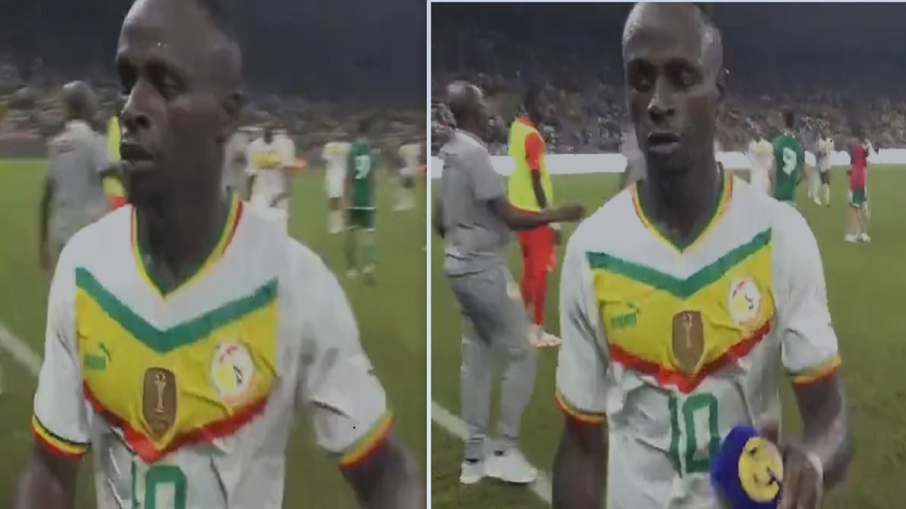 غضب ساديو ماني بعد نهاية مباراة الجزائر ضد السنغال .. فيديو
