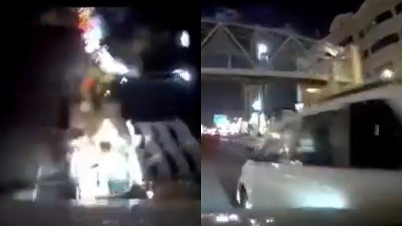 حادث انقلاب مروّع لسيارة فتاة بسبب السرعة.. فيديو