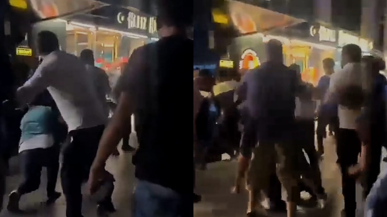 إعتداء أتراك على سياح مصريين بعد اعتراضهم على فاتورة .. فيديو