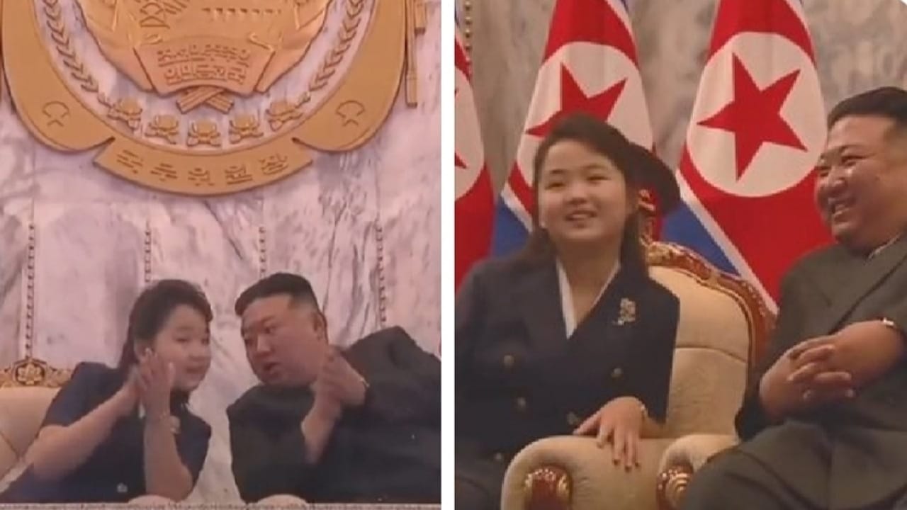 لقطات لـ زعيم كوريا الشمالية مع أميرته الصغيرة .. فيديو