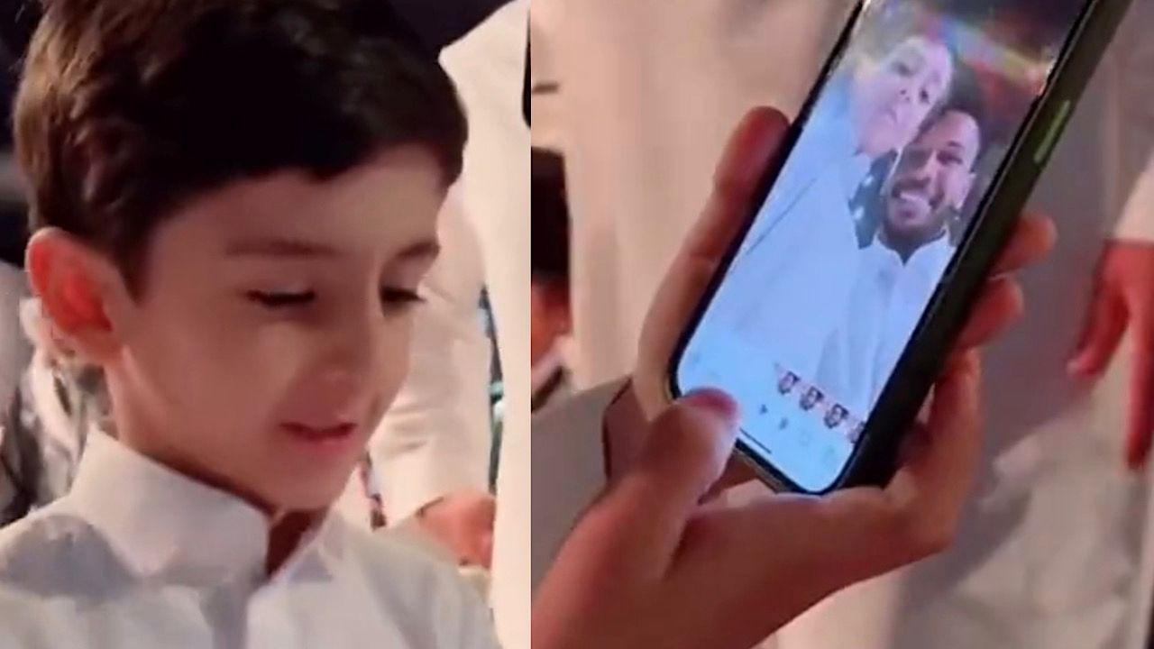 طفل نصراوي سعيد بالتصوير مع البليهي: ‏انا خلاص بصير هلالي وبعت النصر .. فيديو