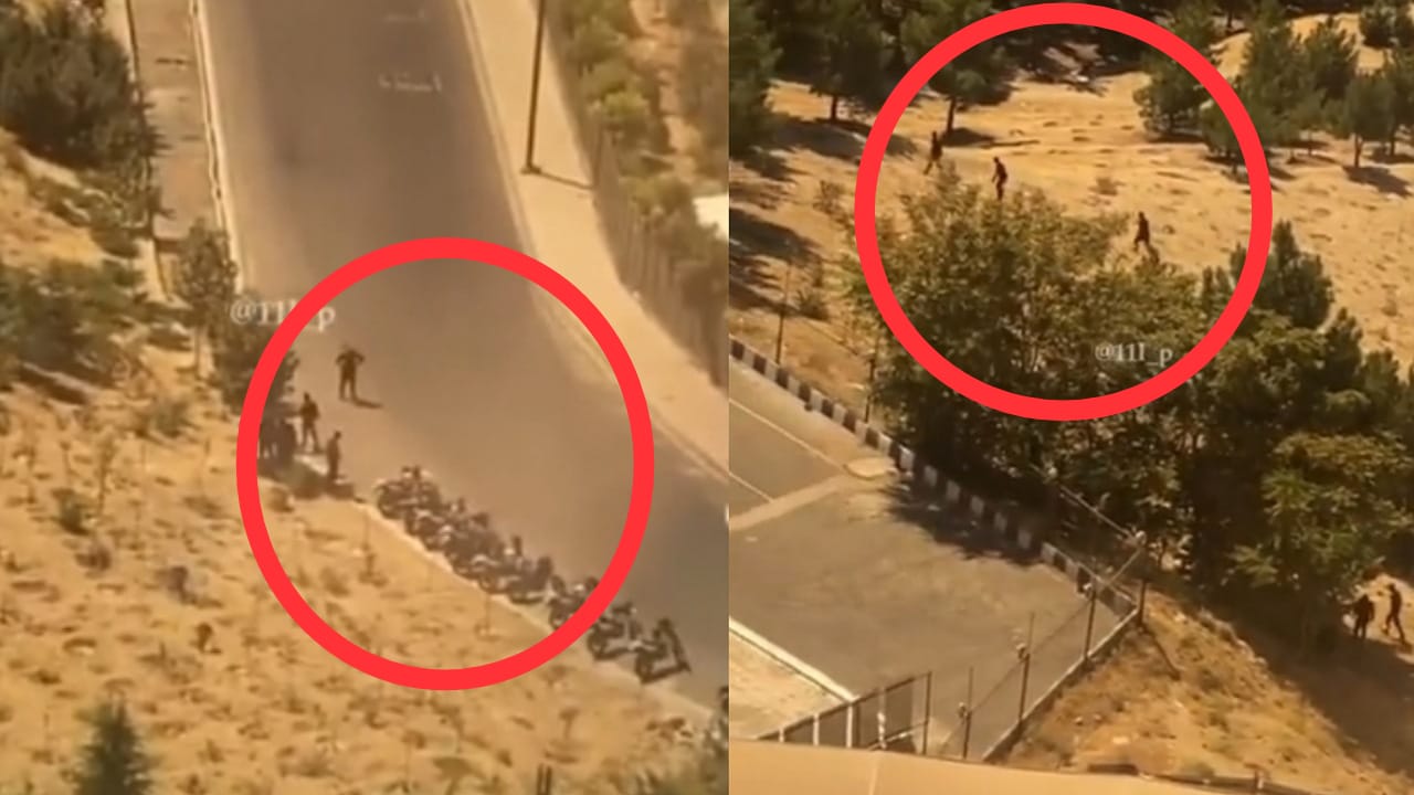 إيرانيون يحاولون تسلق الجبال لاقتحام فندق بعثة النصر .. فيديو