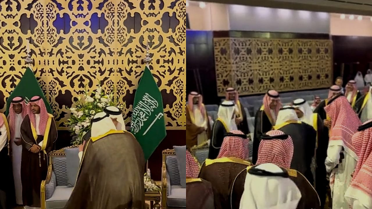 نائب أمير الرياض يرفض الجلوس بمكانه في مناسبة زواج احترامًا للأمراء الأكبر سنًا .. فيديو