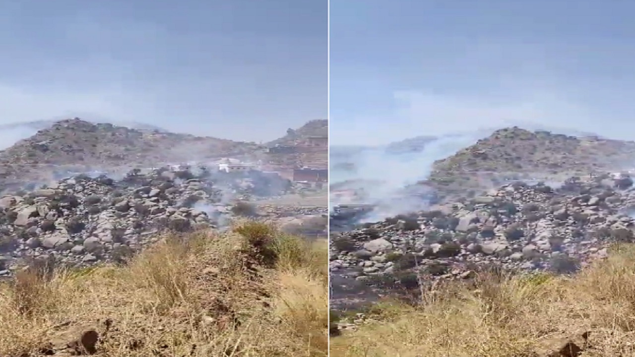 حريق في ميسان بالطائف.. فيديو