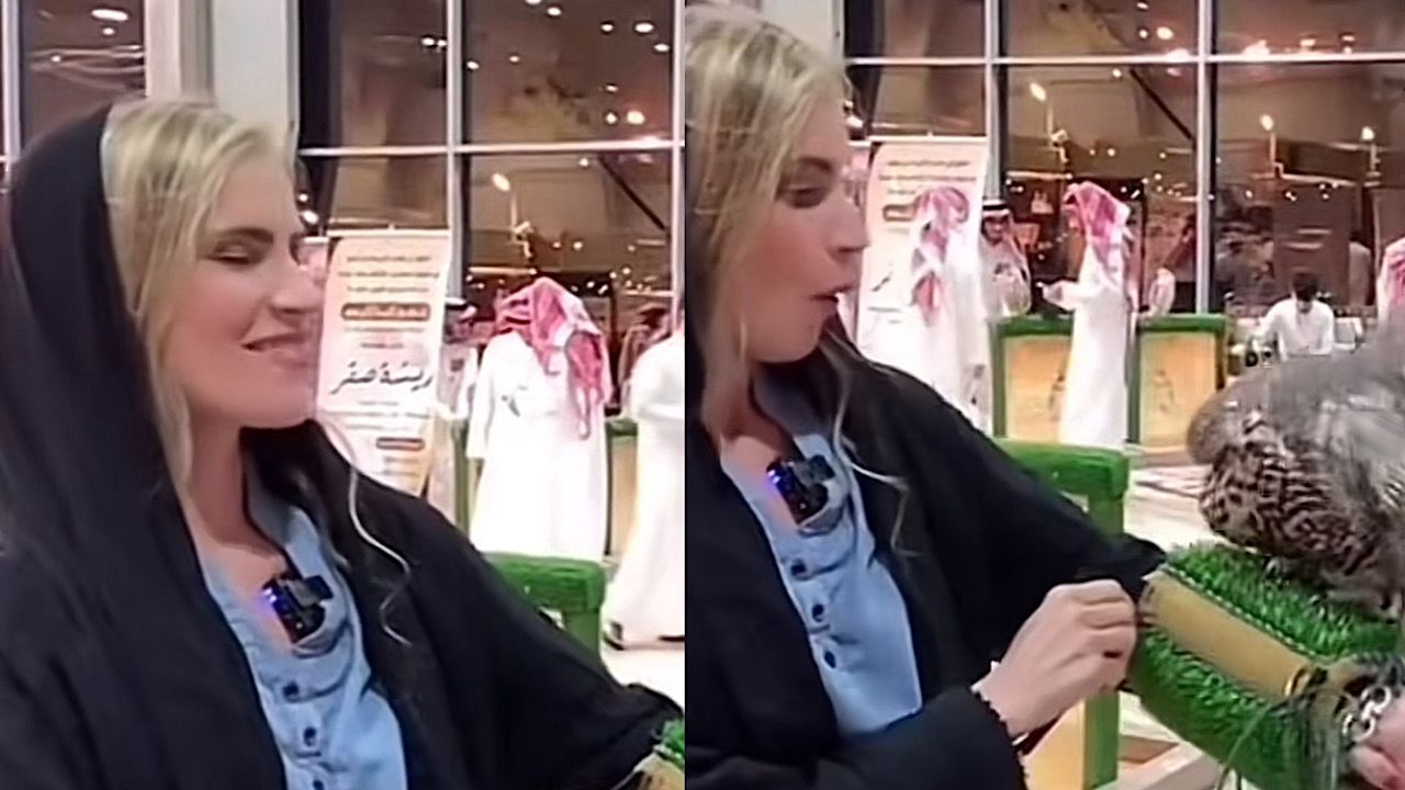 فتاة أمريكية تتحدث مع صقر ويجيبها بلغة الإشارة .. فيديو