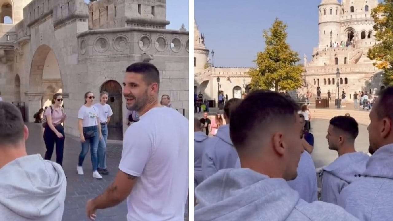 ثنائي الهلال في المجر مع بعثة المنتخب الصربي .. فيديو