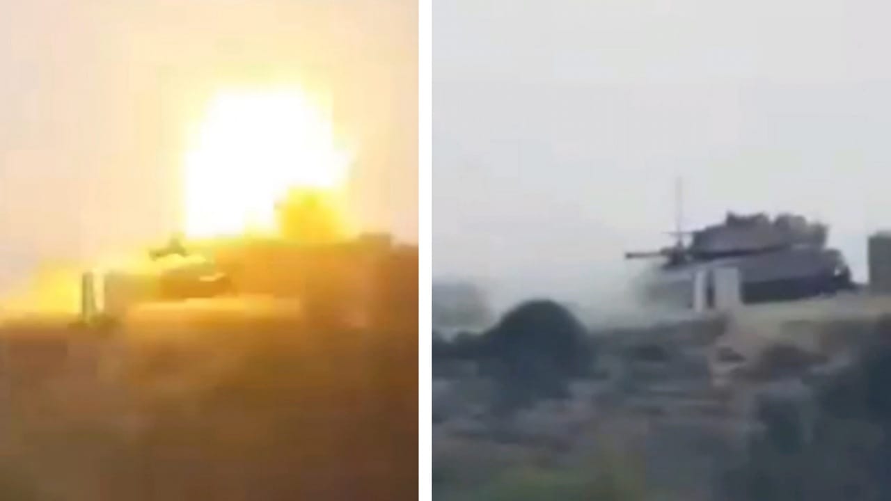 لحظة تدمير دبابة للاحتلال الإسرائيلي..فيديو