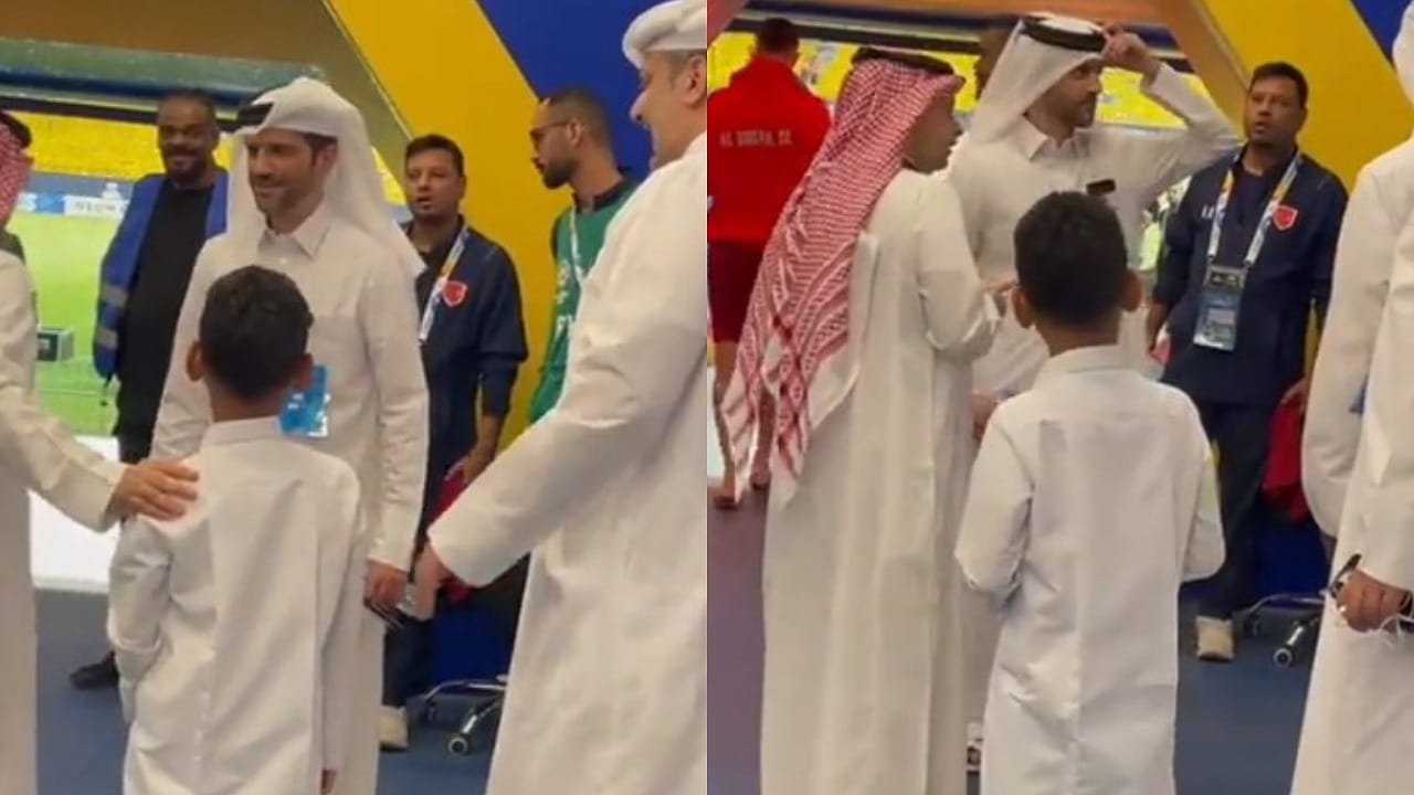 طفل قطري يطلب من مسلي آل معمر التصوير مع رونالدو .. فيديو