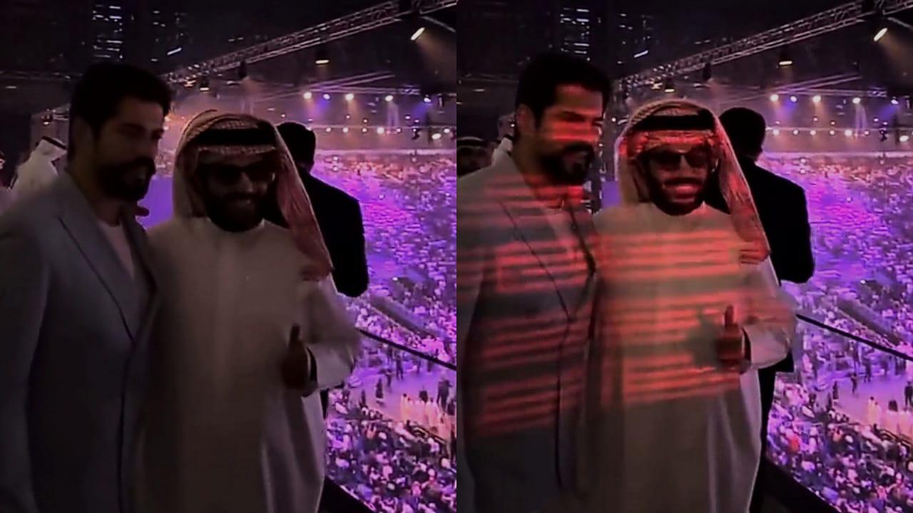 تركي آل الشيخ يظهر مع الممثل التركي بوراك في ملعب الهلال .. فيديو