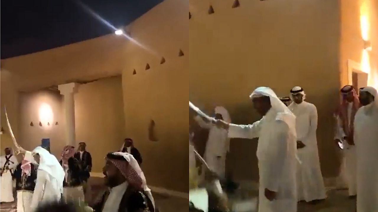 وزير الدفاع الكويتي يؤدي العرضة خلال زيارته لحي الطريف بالرياض .. فيديو