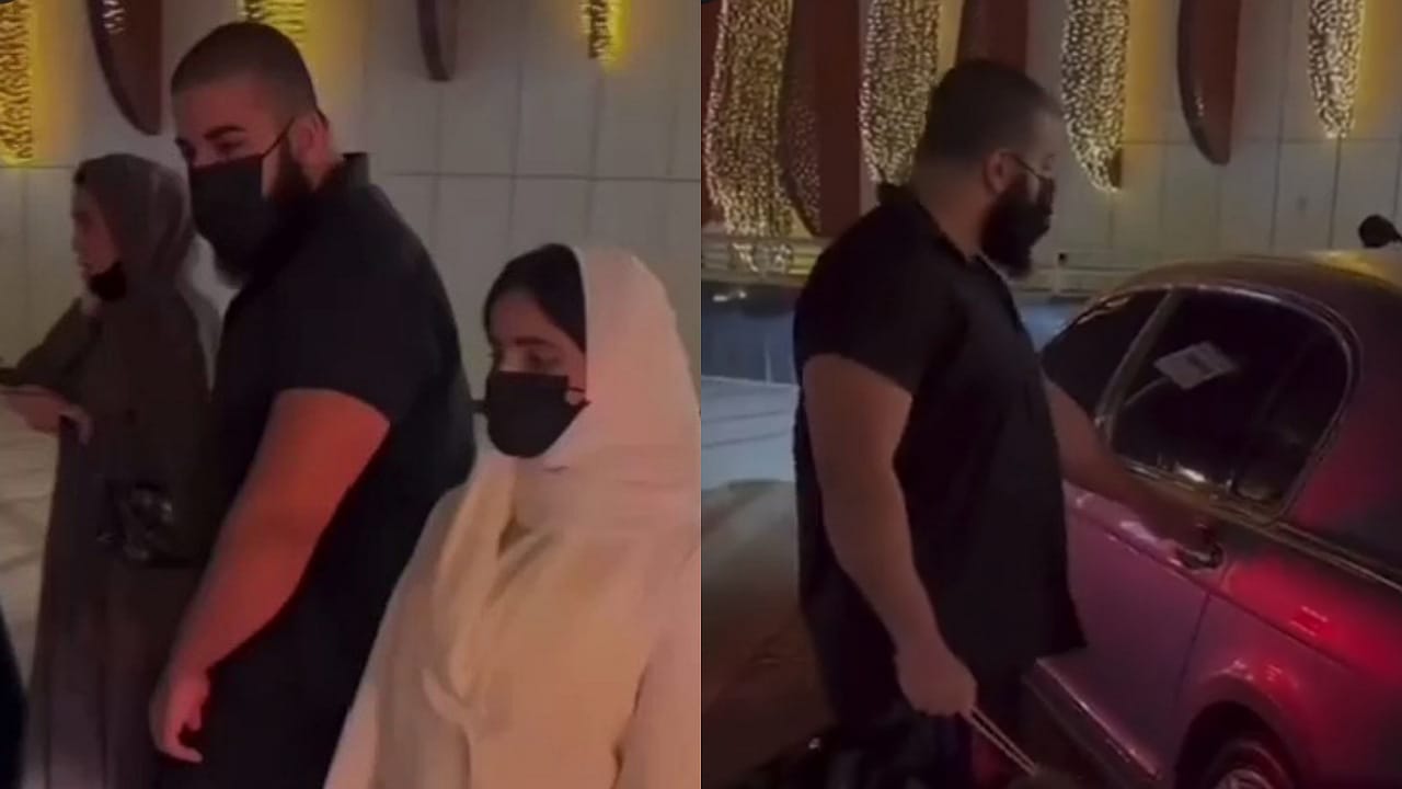 زهور سعود تظهر رفقة حارسها الشخصي .. فيديو