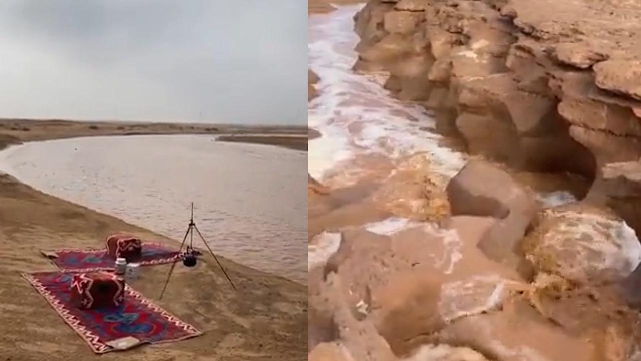 أمطار الخير والبركة تروي صلاصل شمال بريدة .. فيديو
