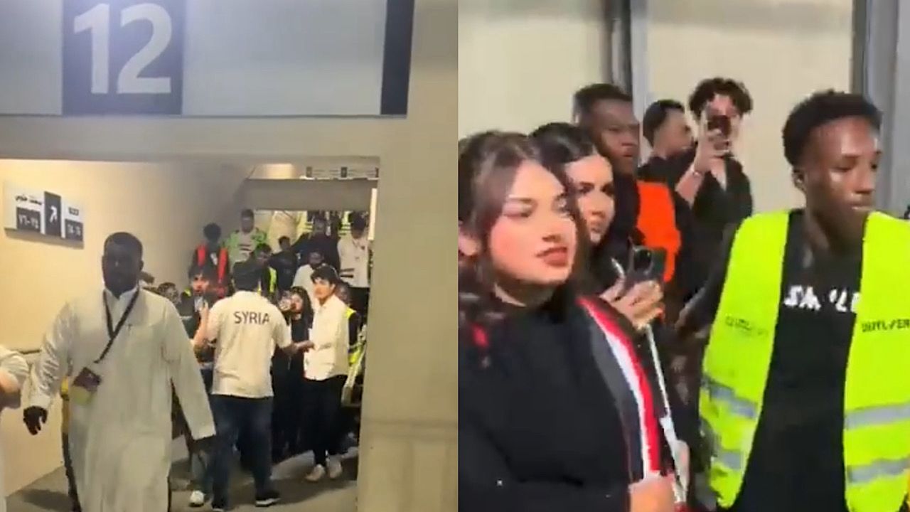 سارة مهند تخرج من مباراة سوريا محاطة بـ11 بوديقارد وتثير الجدل .. فيديو