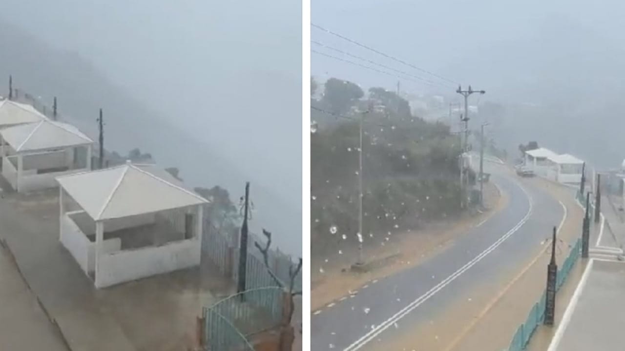 تساقط أمطار غزيرة ونشاط الرياح في جازان.. فيديو