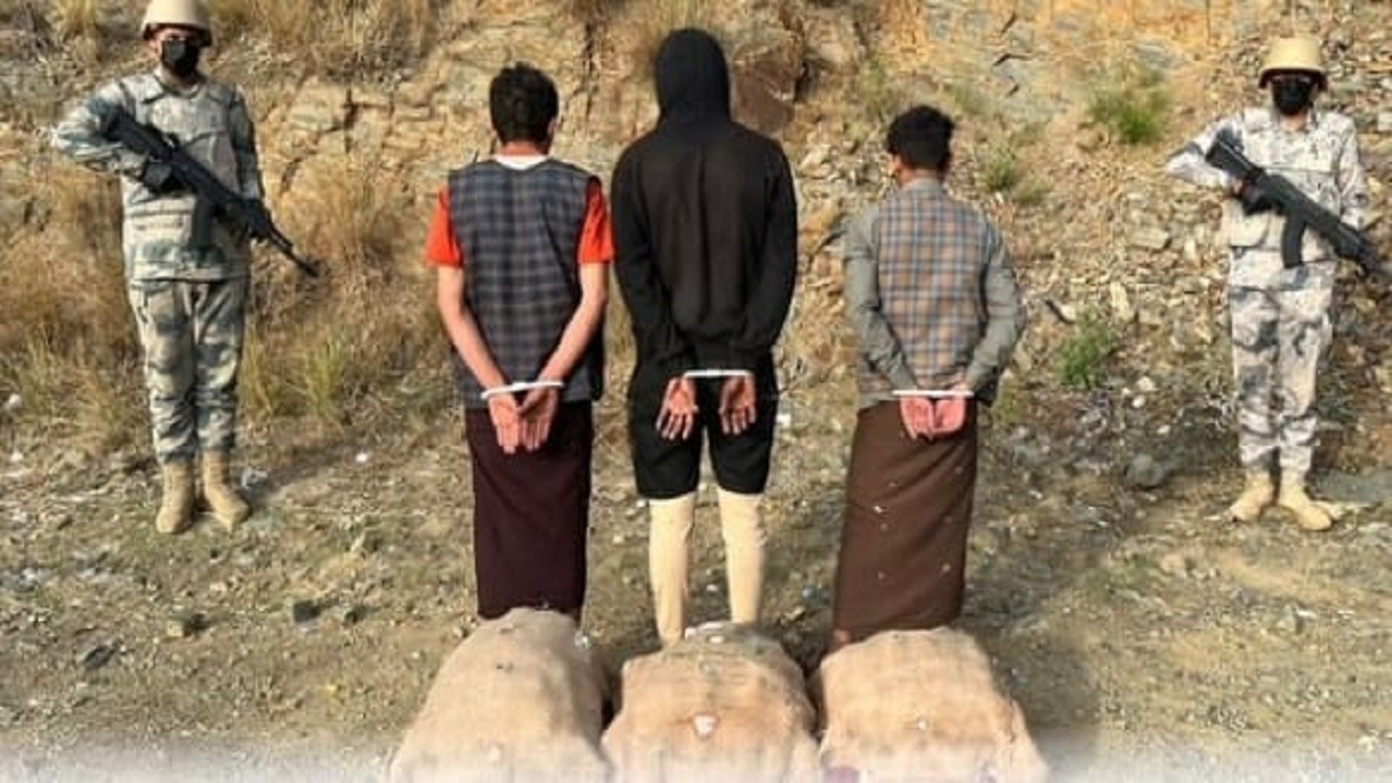 القبض على  3 مخالفين حاولوا  تهريب 81 كجم من  القات