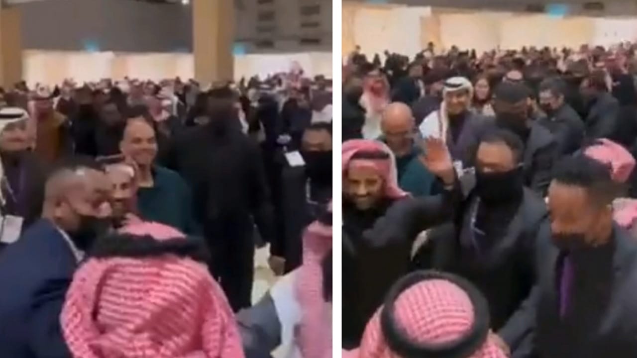 حراسة مشددة حول التيك توكر سعود القحطاني..فيديو