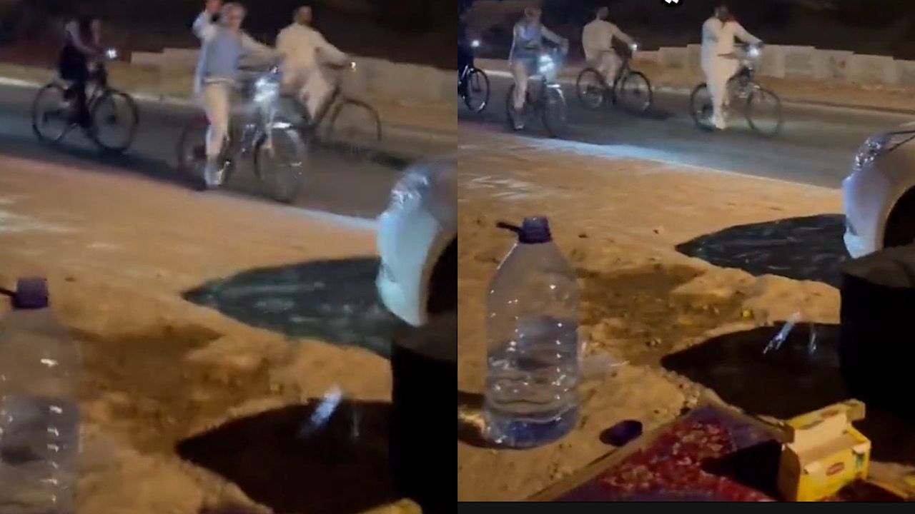 ردة فعل شبان تفاجئوا بـ الوليد بن طلال ومروره بجانبهم .. فيديو