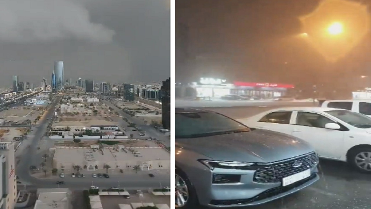 أمطار غزيرة في أحياء الرياض.. فيديو
