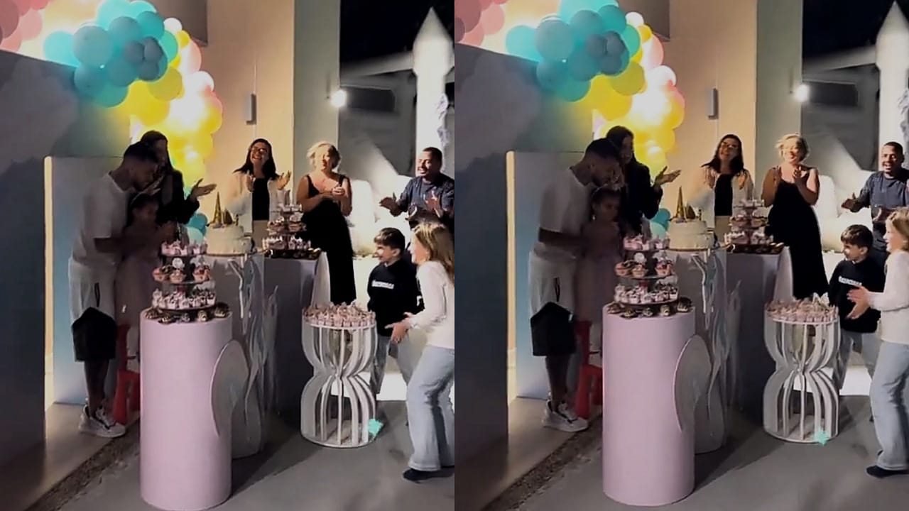ميشيل يحتفل مع ابنته بيوم ميلادها .. فيديو