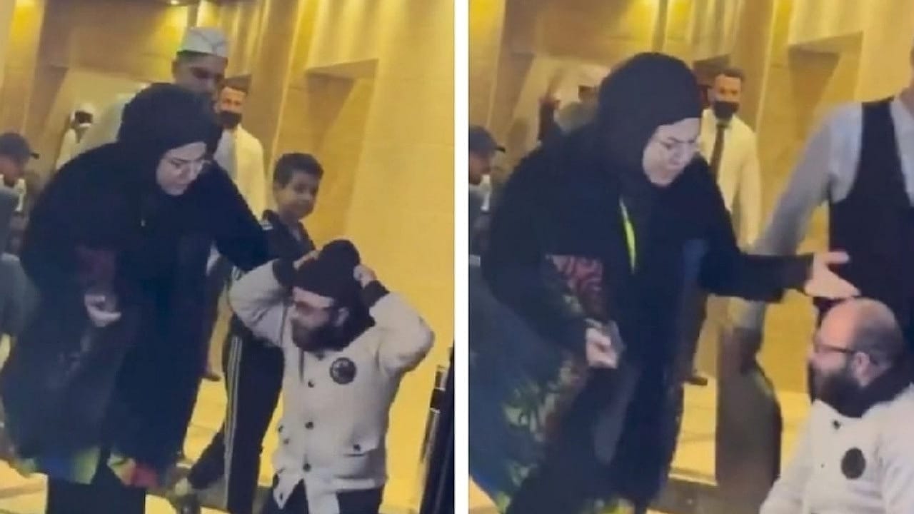 زوجة تعنف زوجها بسبب قصر قامته.. فيديو