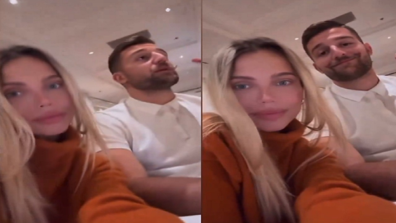 سافيتش مع زوجته ناتاليا في أحد مطاعم الرياض .. فيديو