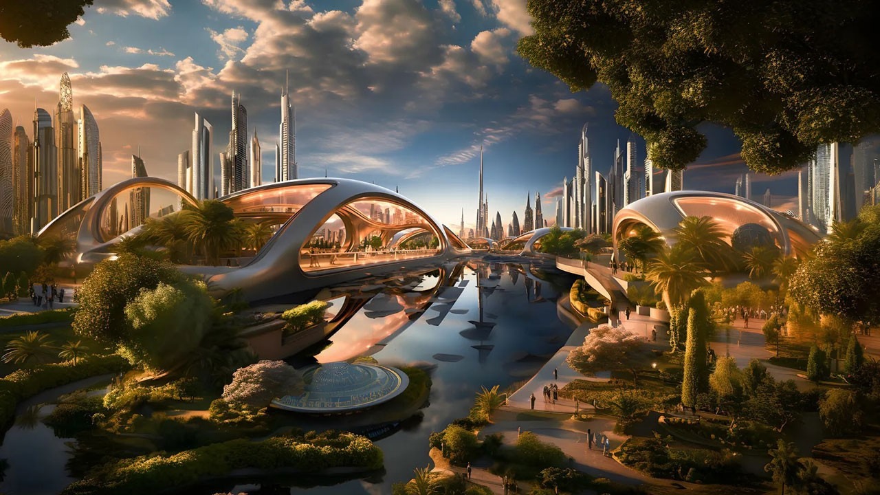 معماري يتخيل دبي في 2070 باستخدام الذكاء الاصطناعي