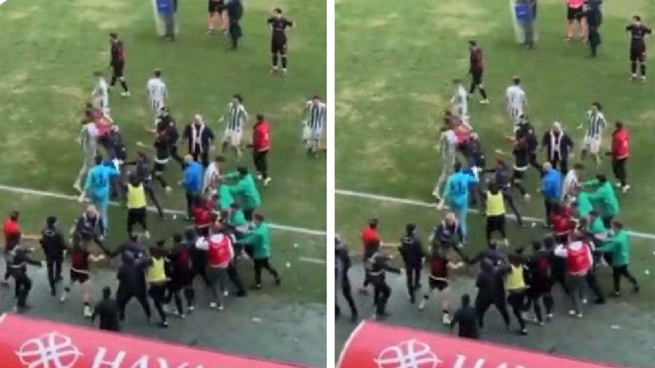اشتباكات ولكمات بالأيدي بين فريقين في الدوري التركي.. فيديو