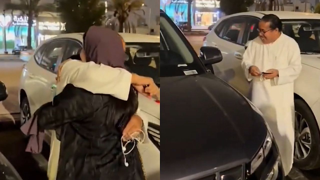فتاة تهدي والدها سيارة هدية في مشهد رائع أبكى القلوب   .. فيديو