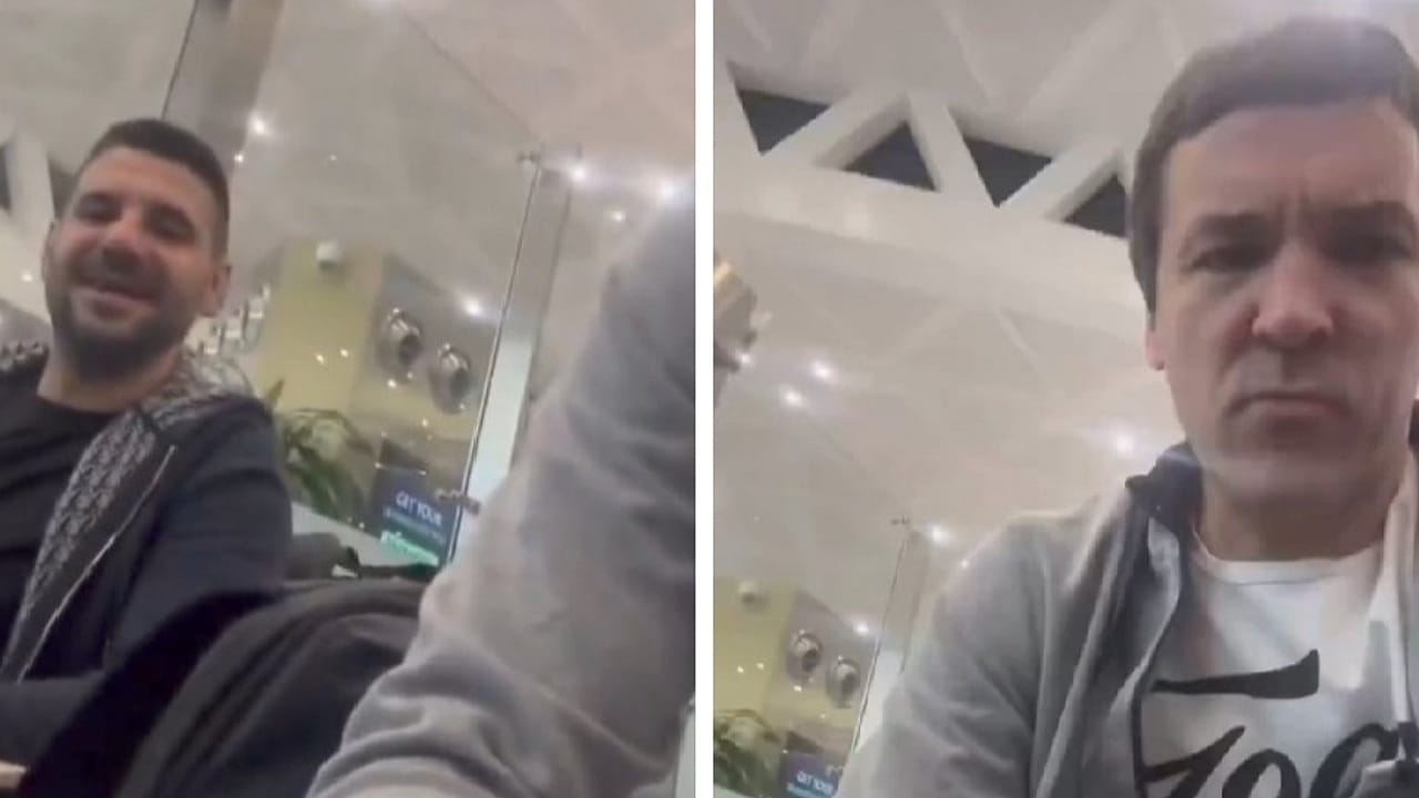 ميتروفيتش مع حارس الفيحاء في المطار .. فيديو
