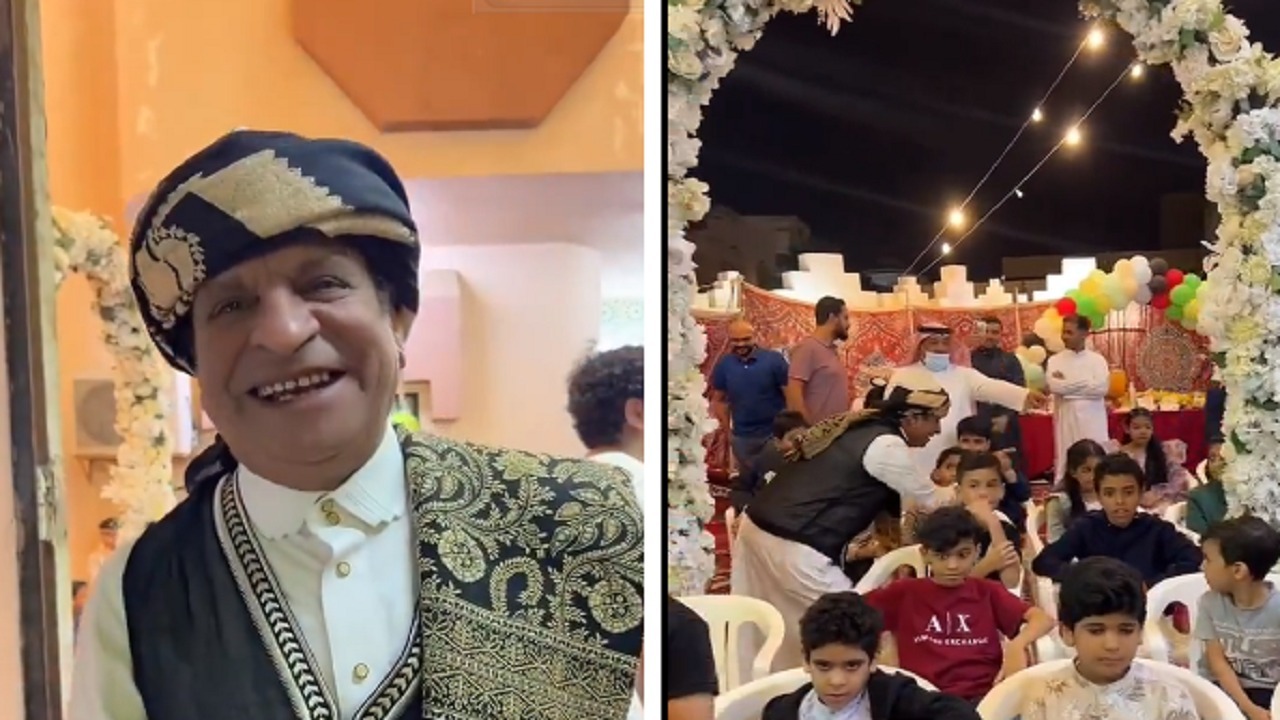 أب يجمع الأطفال للاحتفال بزواج ابنه في ينبع .. فيديو