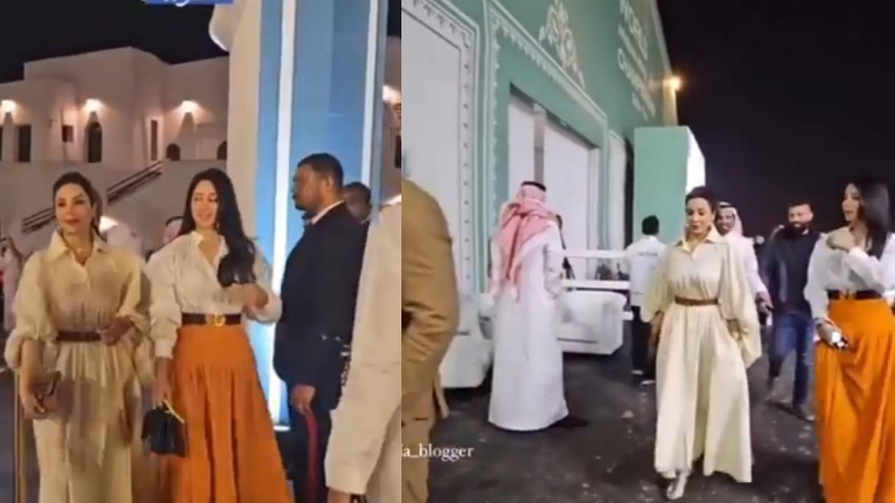 لجين عمران وشقيقتها أسيل في بطولة الخيل العربية .. فيديو