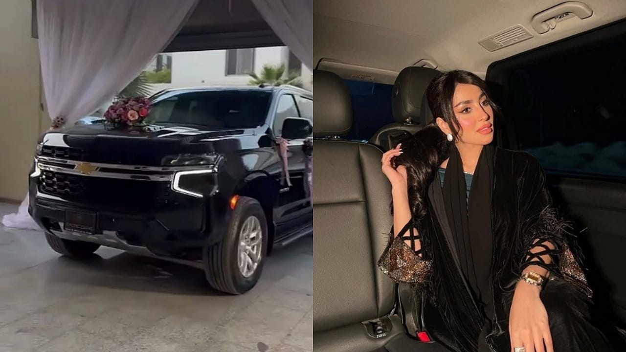 معجب يهدي المهرة البحرينية سيارة فخمة خلال تواجدها بالرياض .. فيديو