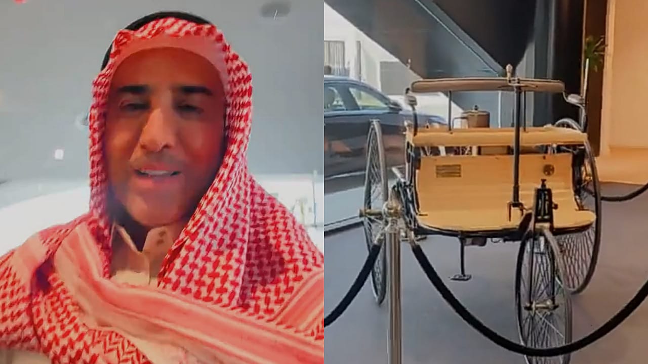 فايز المالكي يوثق وجود أول سيارة مرسيدس بالعالم في الرياض .. فيديو