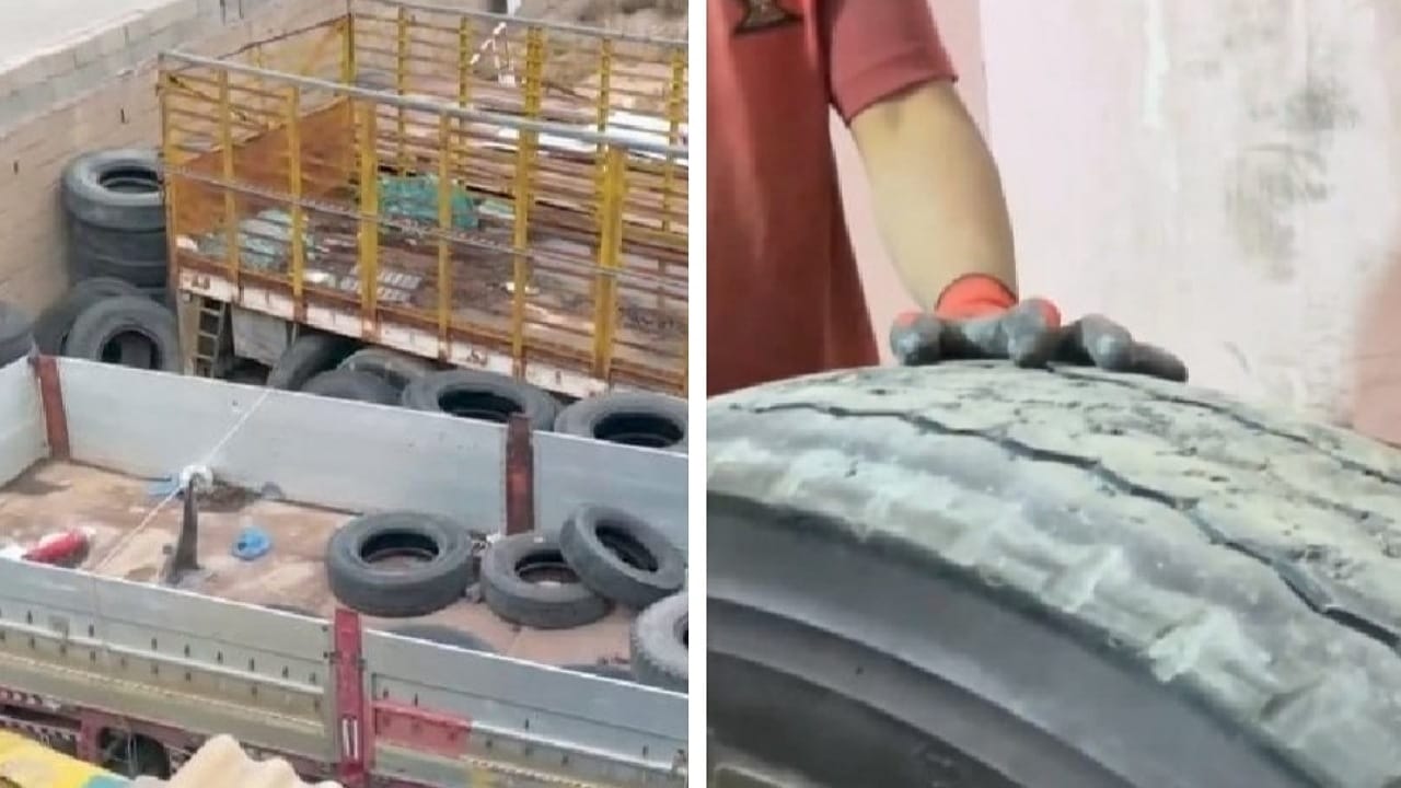ضبط عمالة تعيد ترميم الإطارات التالفة وتبيعها على أنها جديدة .. فيديو