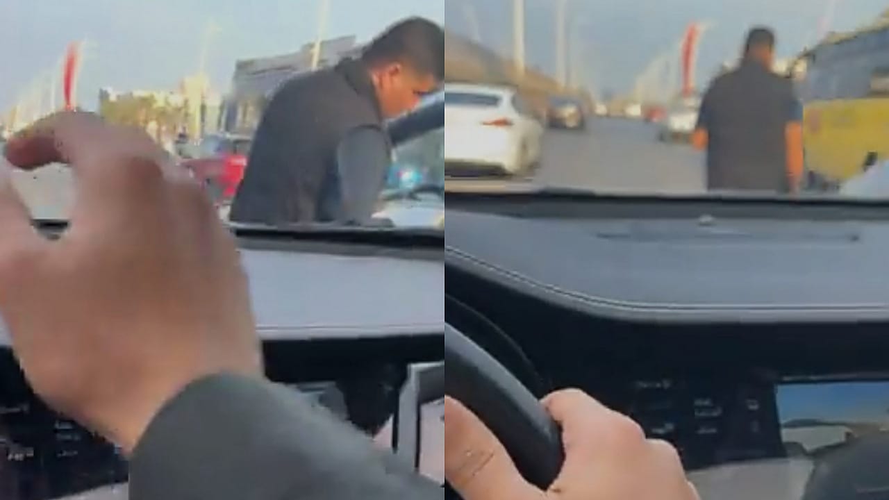 داش كام تنقذ شاب من التبلي عليه بعد تعرضه لحادث  ..  فيديو