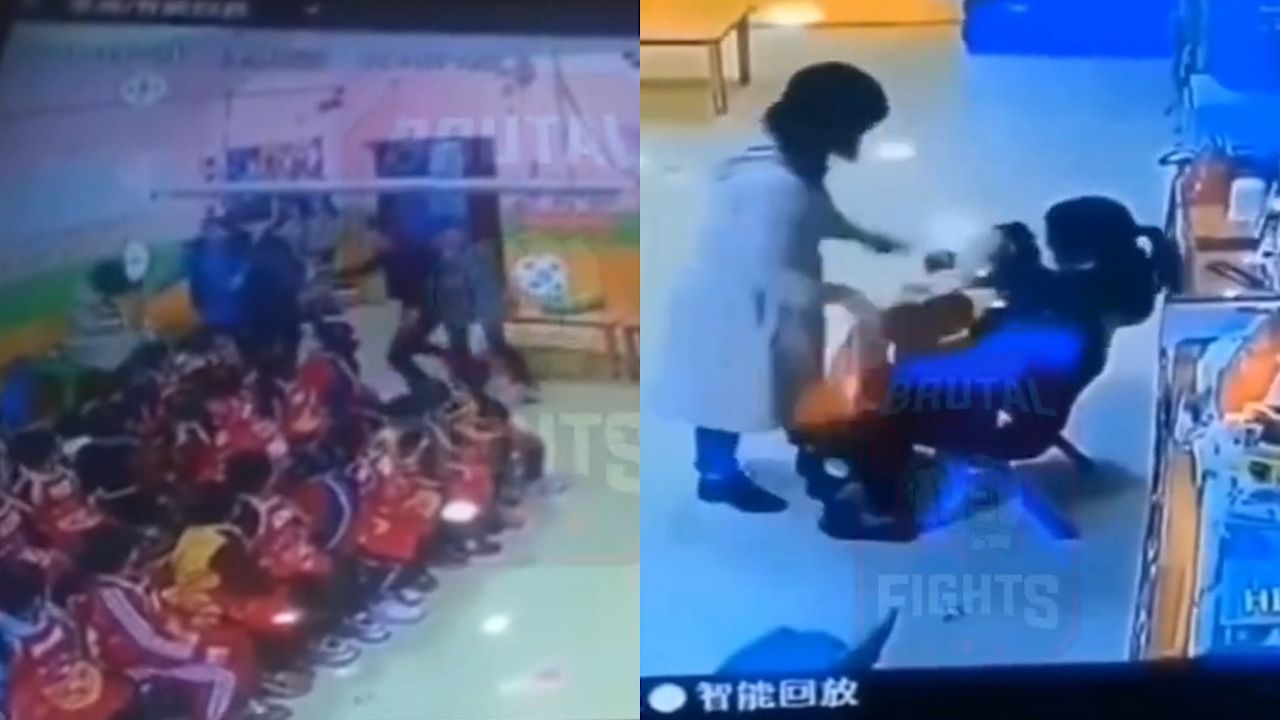 معلمة تضرب طفلة بوحشية داخل حضانة في الصين والأب يشاهد .. فيديو
