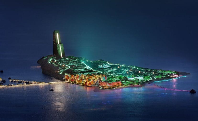 التصميم المقترح لجزيرة شوشة في نيوم .. صور