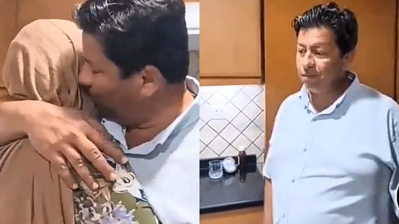 ردة فعل أب بعد رؤيته لابنته بالحجاب لأول مرة .. فيديو