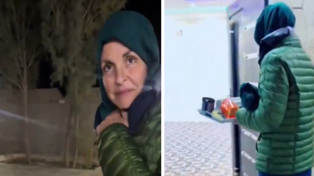 مواطن يساعد رحالة فرنسية وينقذها من البرد الشديد.. فيديو
