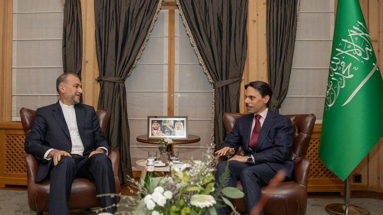 وزير الخارجية يلتقي نظيره الإيراني في دافوس