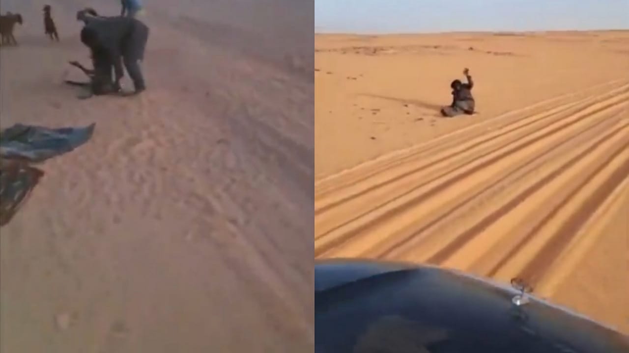 سوداني يحتفل بإنقاذ ذويه بعدما فُقدوا في الصحراء بطريقة غريبة..فيديو
