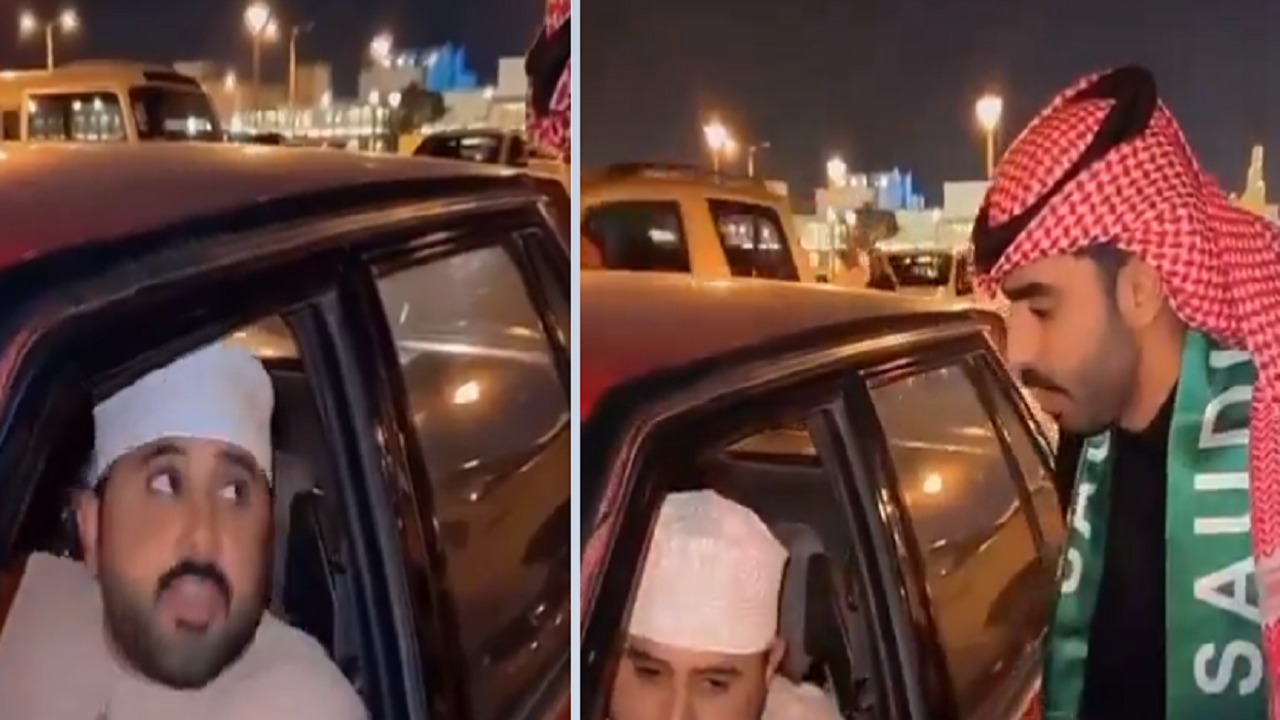 مواطن يتحدى عماني بالرجوع المملكة مشي إذا خسر الأخضر..فيديو